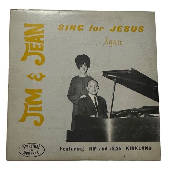 Kingsport TN Jim & Jean Kirkland Sing Jesus Gospel Christian Vinyl LP Record - Picture 1 of 10